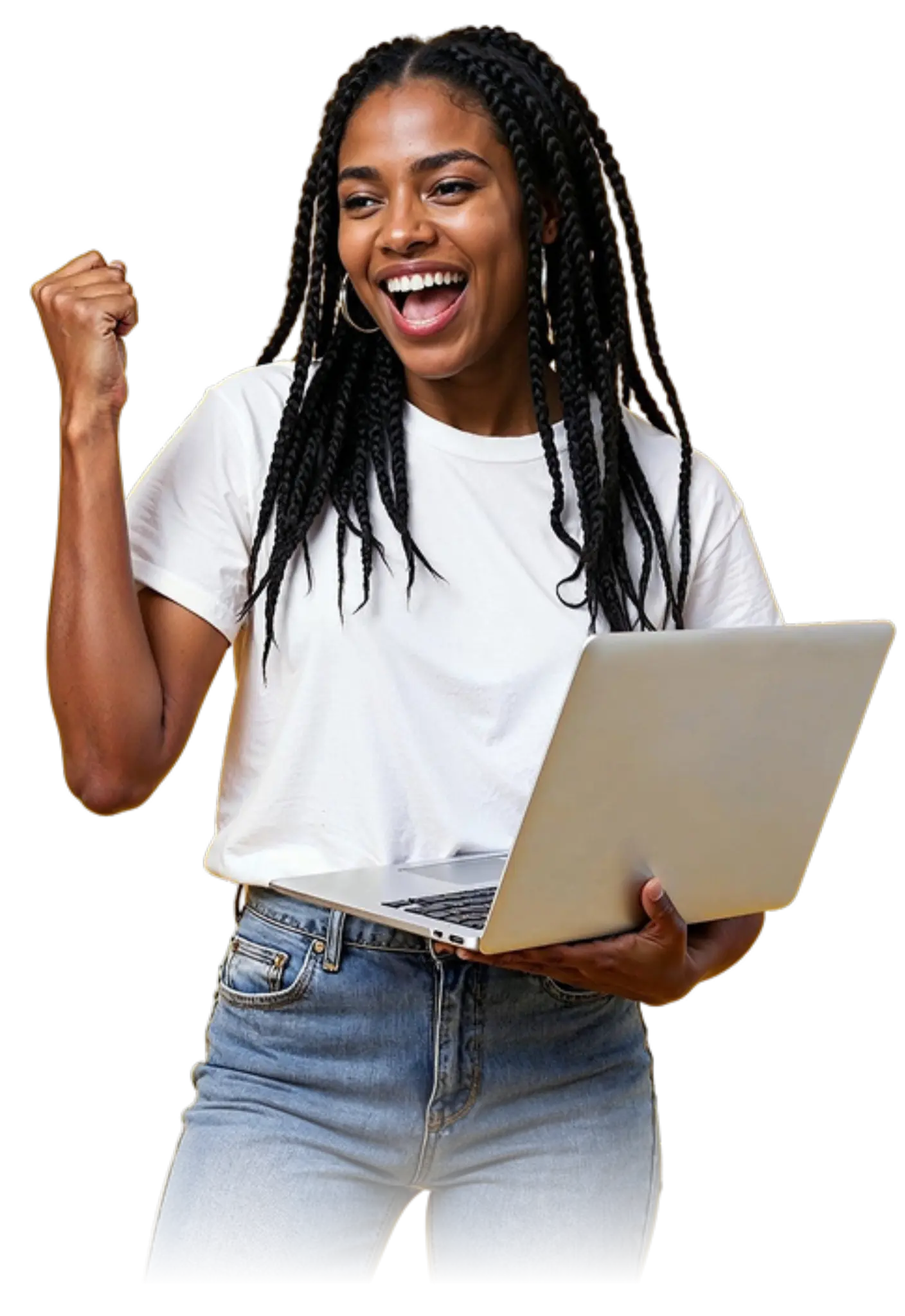 Mulher profissional com laptop