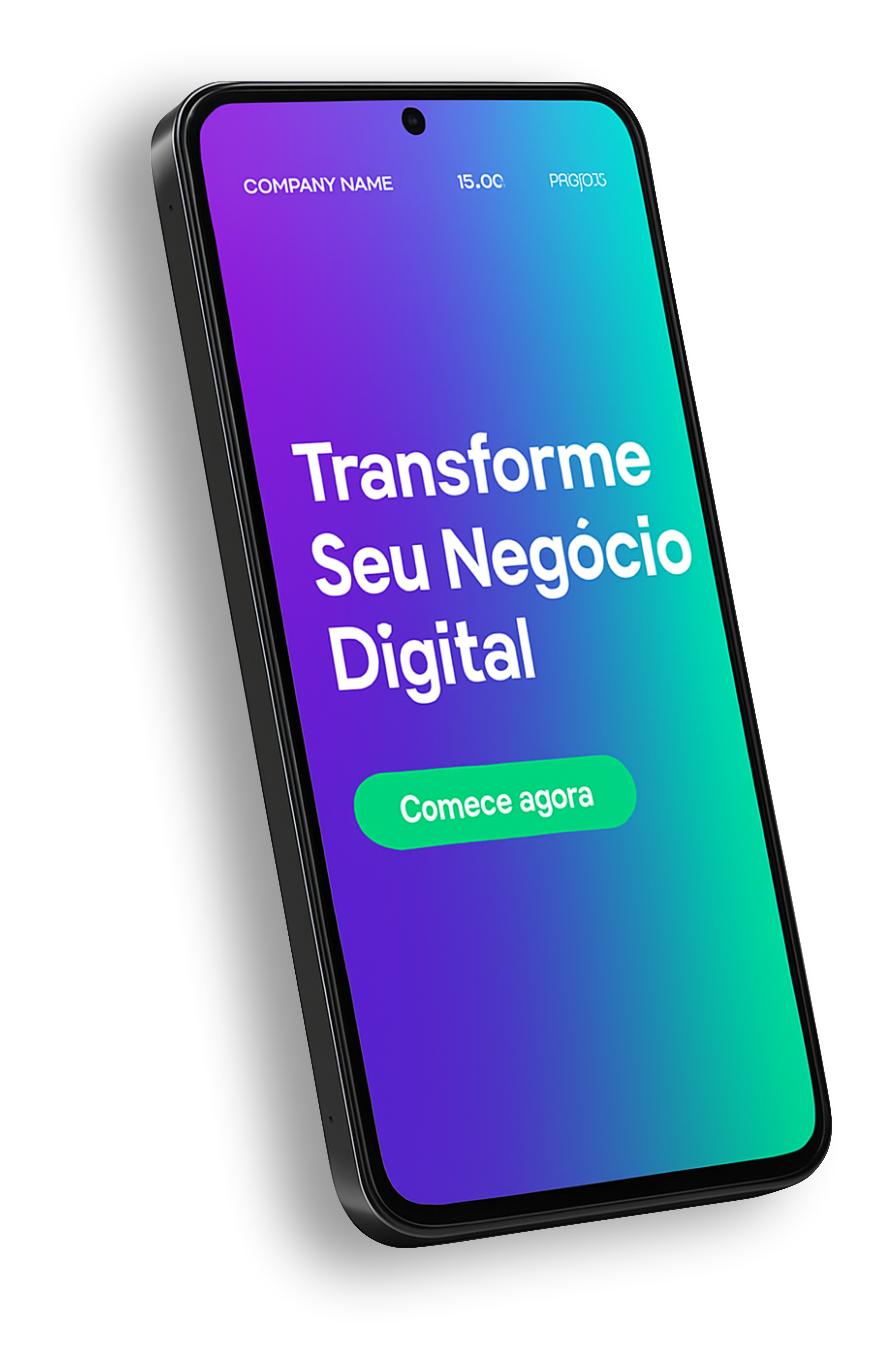 Mockup de celular com landing page